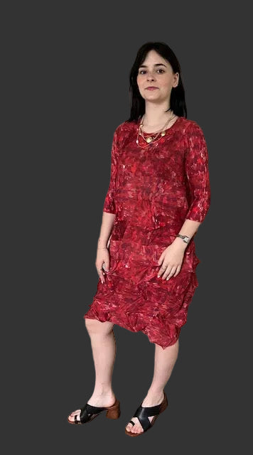 Pleats Mosaic Sunset Dress