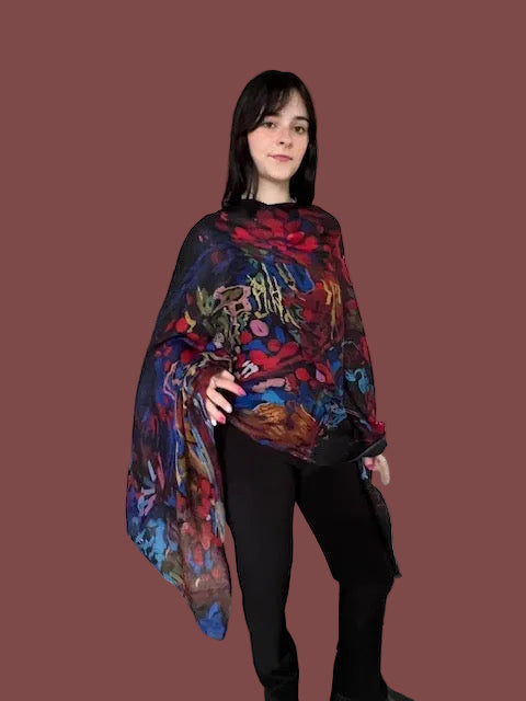 Abstract Orchard Scarf or Shawl
