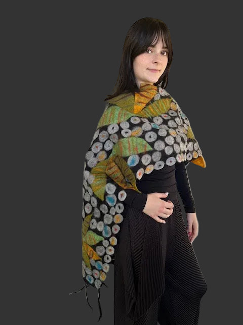 Star Canopy Felted Scarf