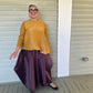 Vanite Couture Pleated  Asymmetrical Top (Mustard or Gray)