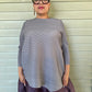 Vanite Couture Pleated  Asymmetrical Top (Mustard or Gray)