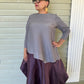 Vanite Couture Pleated  Asymmetrical Top (Mustard or Gray)