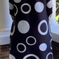 Vanite Couture Black Pleated Dress with Dots and Circles