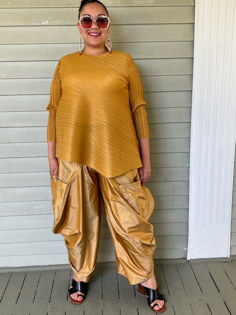 DTH Diva taffeta pants (honey gold color)