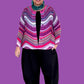 Vanite Couture Swirl Jacket/Blouse (Rose Multi, or Orange Multi