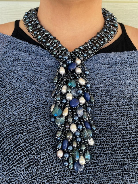 Crystal and Pearl Necklace