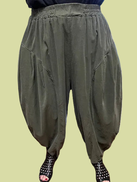 Transparent Micro Corduroy Pants (Black, Beige, Olive, Charcoal)