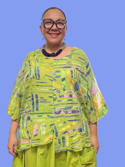 Transparente Vicki Top (Kiwi, Blue, or White)