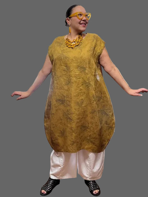 Cheyenne 100% Linen Sleeveless Bubble Dress