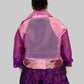 DTH 100% Silk Organza Mixed Fabric Cropped Jacket