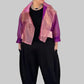 DTH 100% Silk Organza Mixed Fabric Cropped Jacket