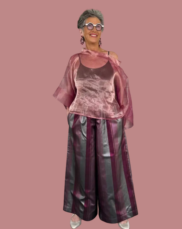 DTH Wide Legged (Lined) Metallic Pants