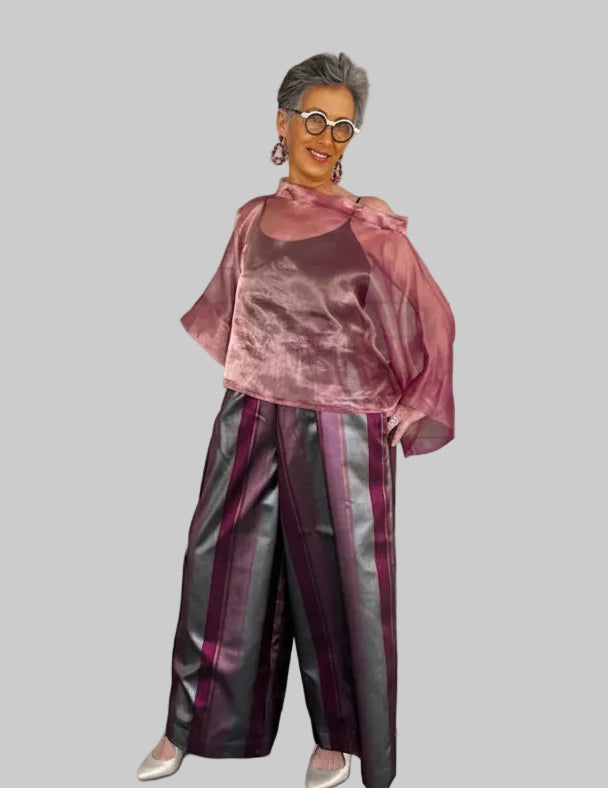 DTH Wide Legged (Lined) Metallic Pants