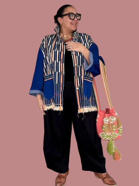 DTH Handwoven Indigo Fabric Maya Jacket