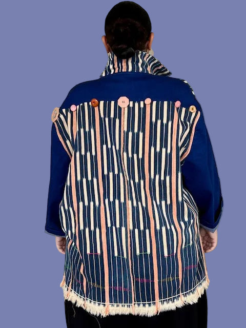 DTH Handwoven Indigo Fabric Maya Jacket