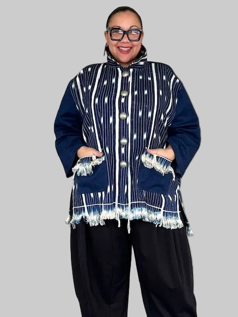 DTH Handwoven Maya Jacket Indigo