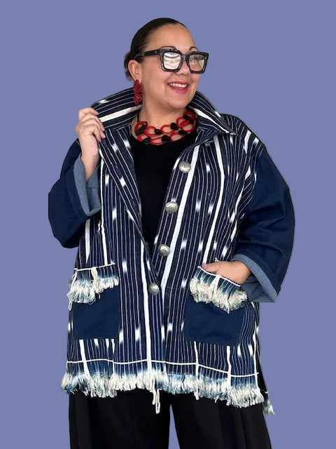 DTH Handwoven Maya Jacket Indigo
