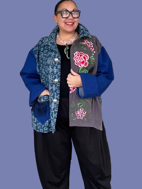 DTH Handwoven Maya Jacket Mixed Fabric