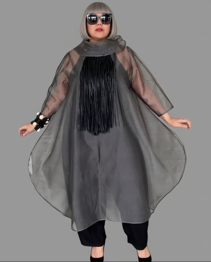 DTH 100% Silk Organza Bubble Coverup