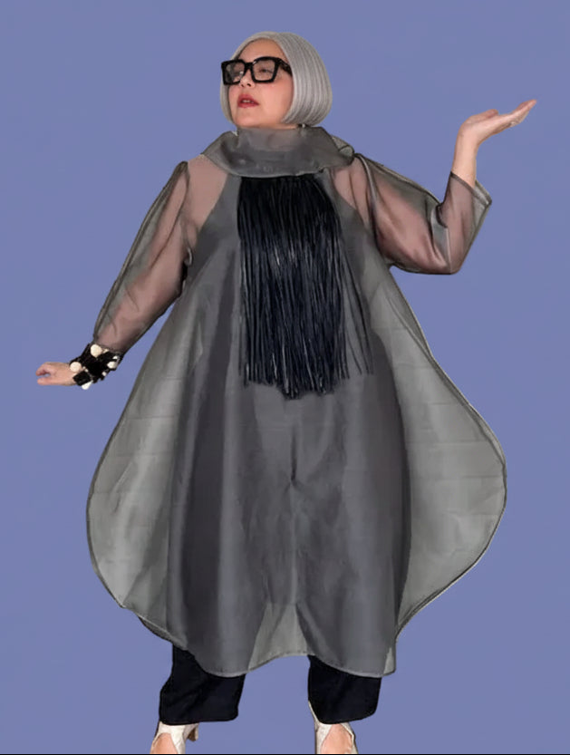 DTH 100% Silk Organza Bubble Coverup