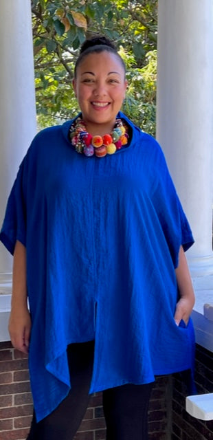 Eleven Stitch  Asymmetrical Top (Red, Galaxy, Botanical, Aegean Blue, or Rain Forest)