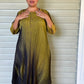 Vanite Couture Mustard/Black Pleated Dress