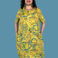 Transparente Cowl Dress (Blue, Kiwi, or Yellow)