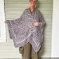 Reversible Swirls Ruana Wrap (Gray)