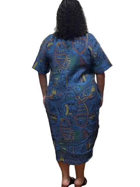 Transparente Cowl Dress (Blue, Kiwi, or Yellow)