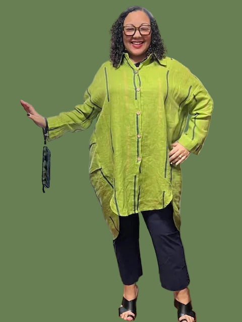 Transparente Big Striped Shirt (Kiwi or Blue)