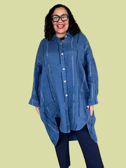 Transparente Big Striped Shirt (Kiwi or Blue)