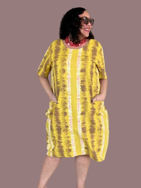 Transparente San Fran Dress (Mustard or Black)