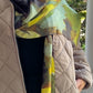 Abstract Brush Stoke Scarf (Green or Wine)100% silk