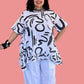 Transparente Ruffled Gibberish Tunic