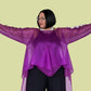 DTH 100% Silk Organza Double Waterfall Top
