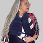 Vanite Couture Plaid Pleated Duster