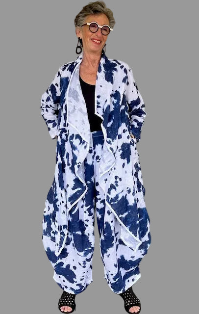 Transparente 100% Linen Hand Dyed Jacket / Duster