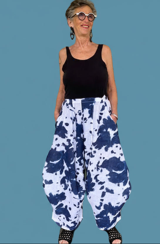 Transparente Side Panel Tie Dyed Pants (Kiwi or White)