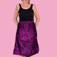 DTH 100% Silk Ikat Side Tuck Skirt