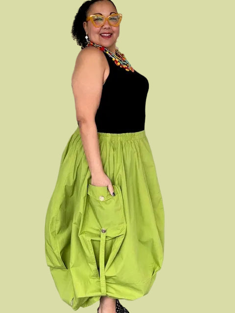 Transparente Marcy Two Skirt (Black or Kiwi)