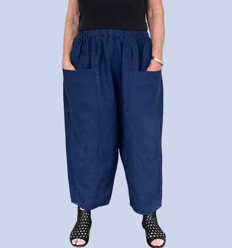 DTH 100% Linen Front Seam Pants