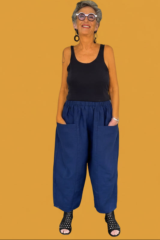DTH 100% Linen Front Seam Pants