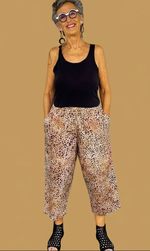 DTH 100% Cotton Leopard Print Pants