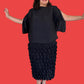 Vanite Couture Pleated Bubbles Skirt (Black)