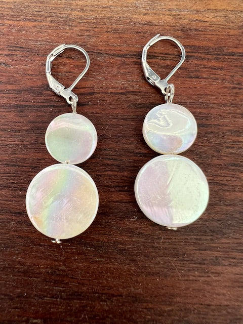 White Mother of Pearl Earrings