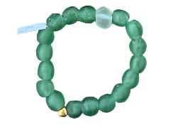 Sea Glass Stretch Bracelets from Ghana