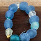 Blue Sea Glass Stretch Bracelets (Sold Separately)