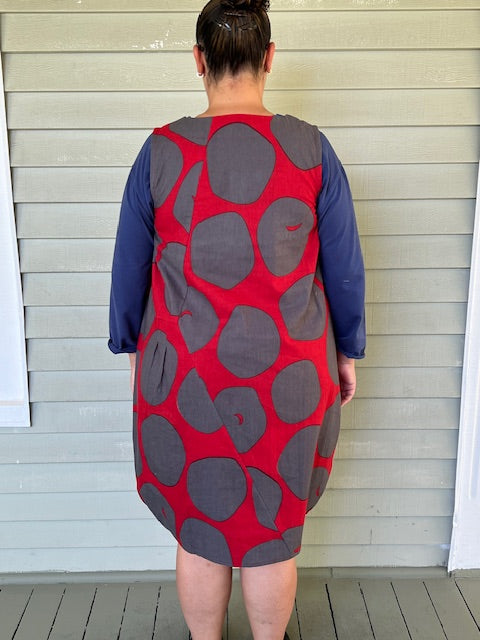 Panel Jumper - Big Polka Dots (Black or Red)