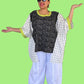 DTH 100% Plaid and Cotton Oversized Top