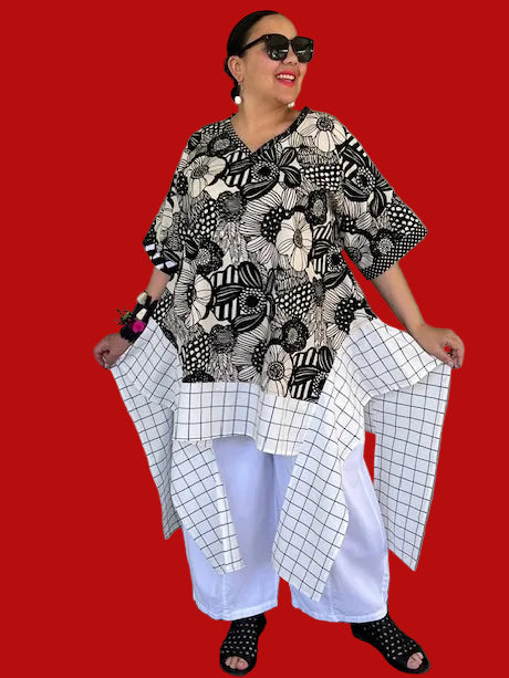 DTH 100% Japanese Linen Mix Fabric Top